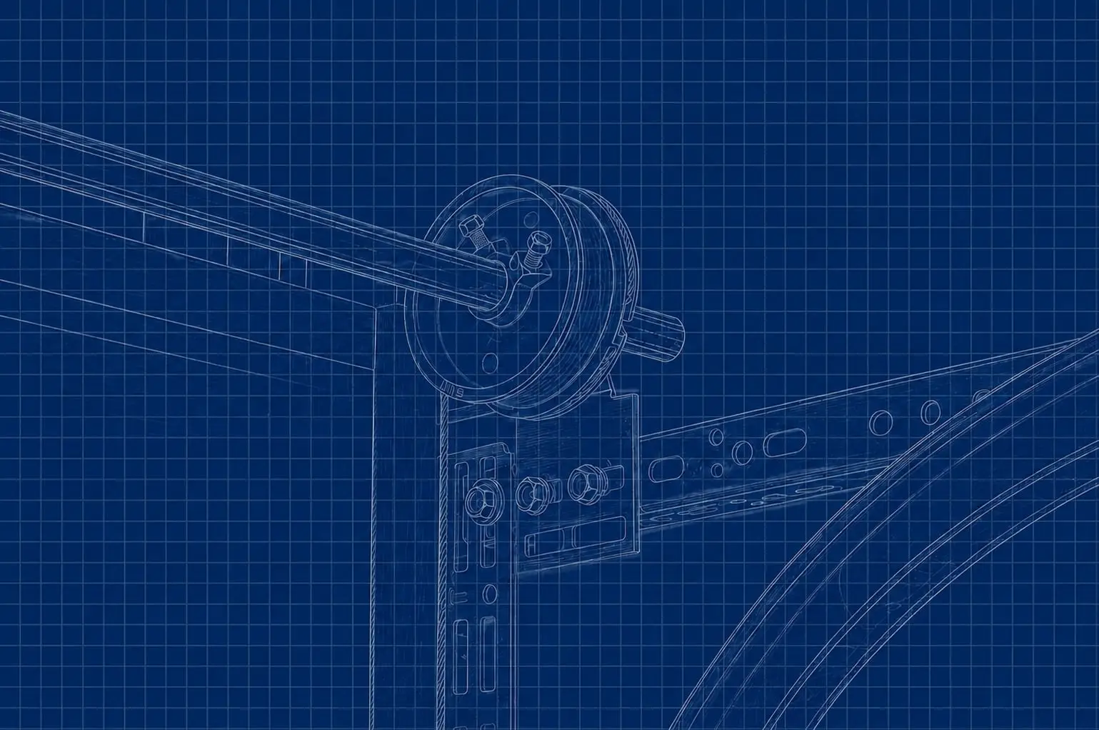 Blueprint drawing of Garage Door Springline
